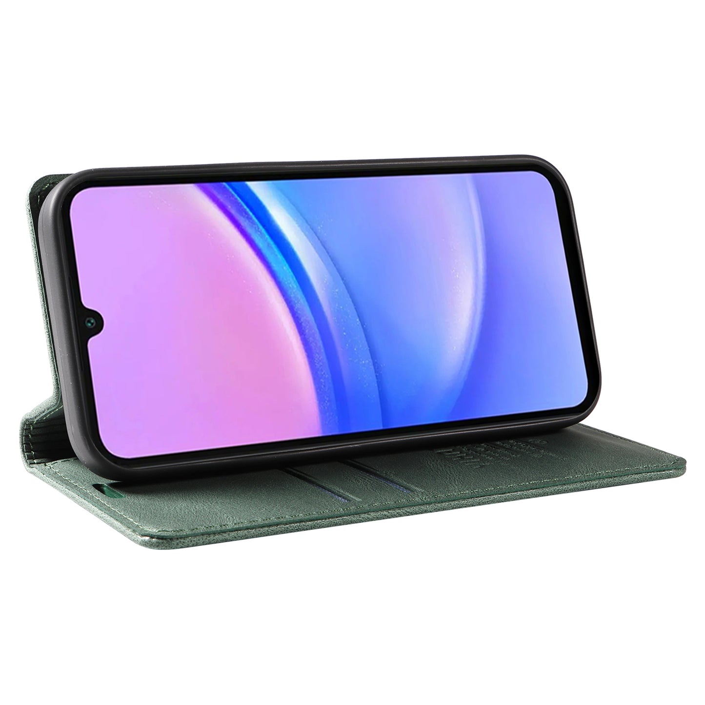 YIKATU YK-004 For Samsung Galaxy A16 5G / A16 4G Case Leather Skin-Touch Phone Cover Magnetic Auto-Absorbed - Green