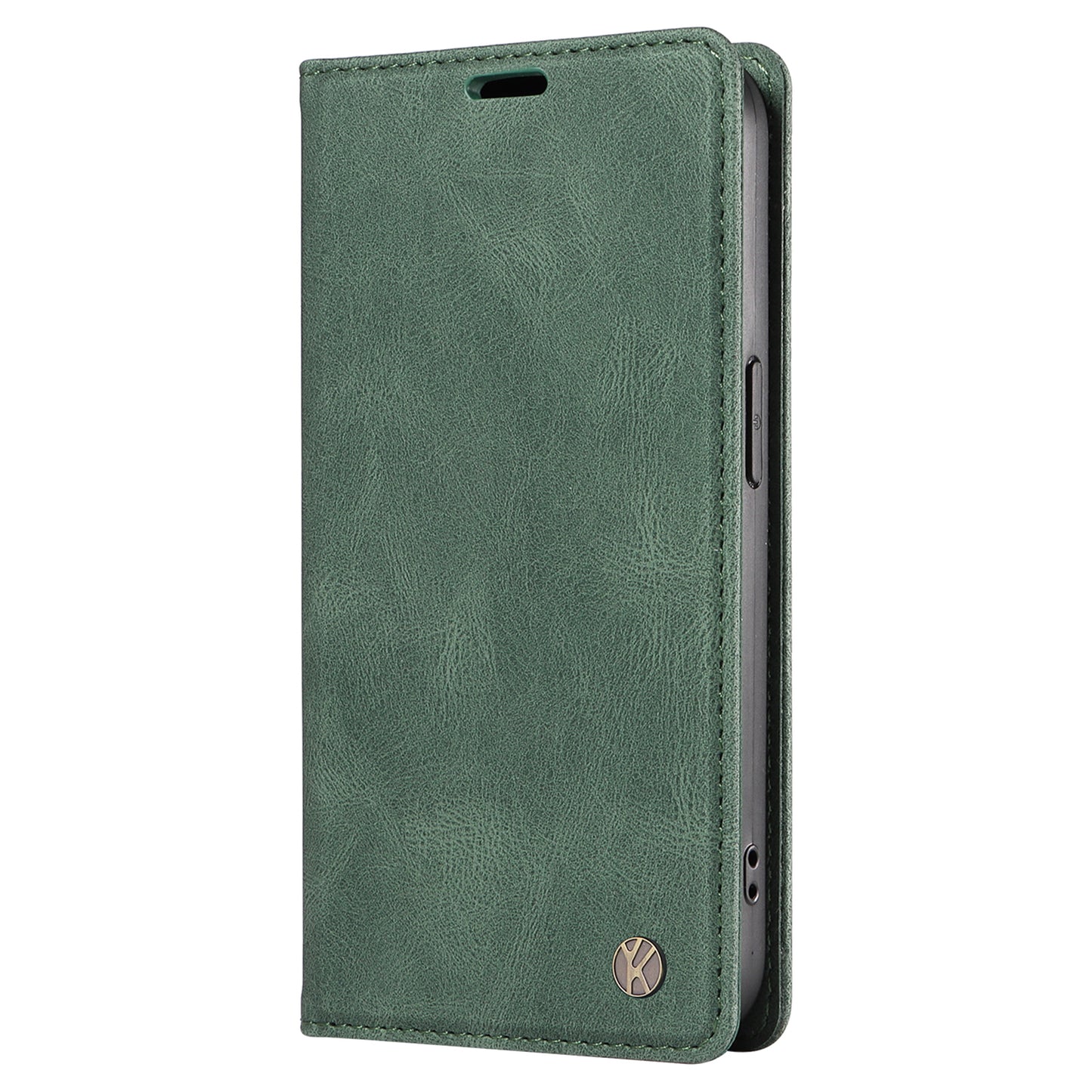 YIKATU YK-004 For Samsung Galaxy A16 5G / A16 4G Case Leather Skin-Touch Phone Cover Magnetic Auto-Absorbed - Green