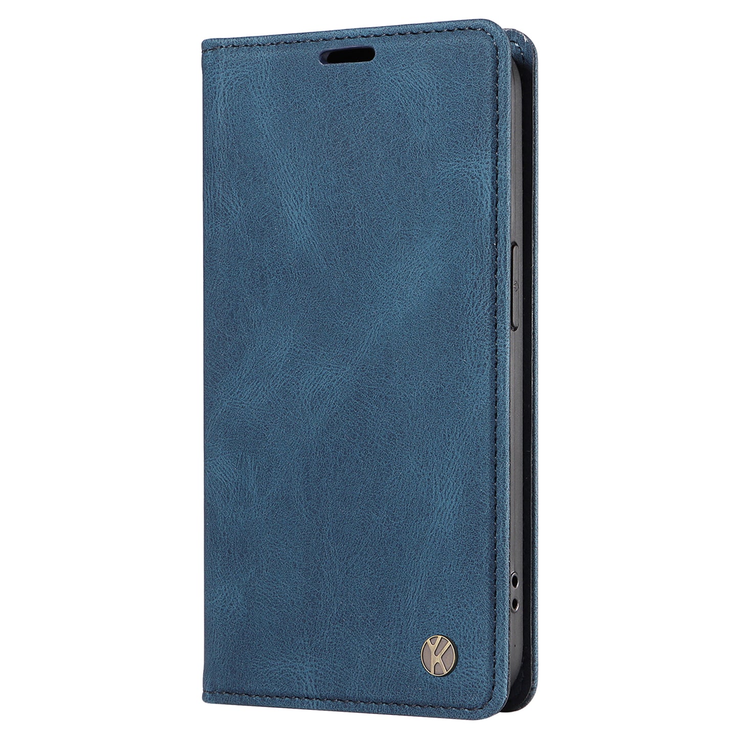 YIKATU YK-004 For Samsung Galaxy A16 5G / A16 4G Case Leather Skin-Touch Phone Cover Magnetic Auto-Absorbed - Blue
