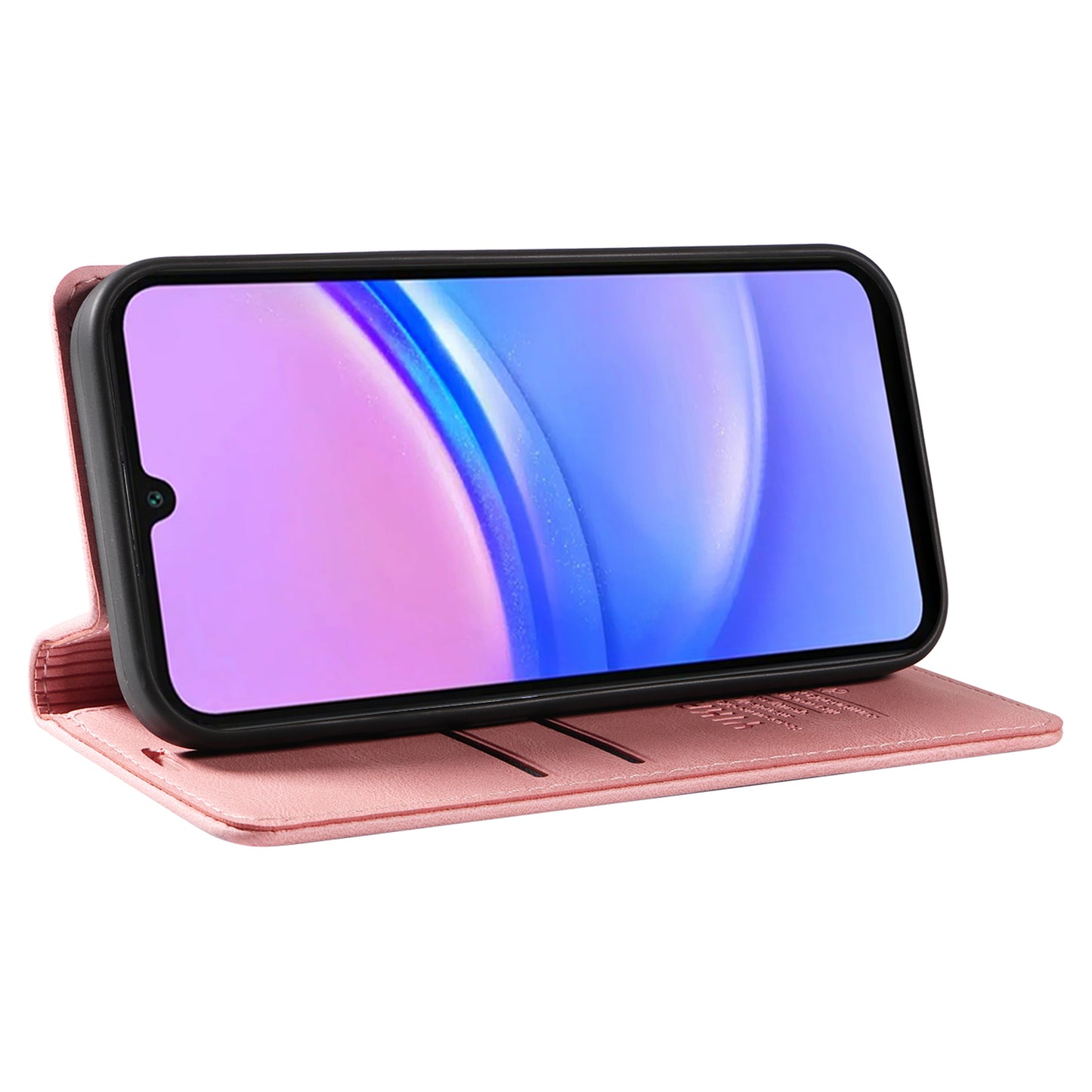 YIKATU YK-004 For Samsung Galaxy A16 5G / A16 4G Case Leather Skin-Touch Phone Cover Magnetic Auto-Absorbed - Pink