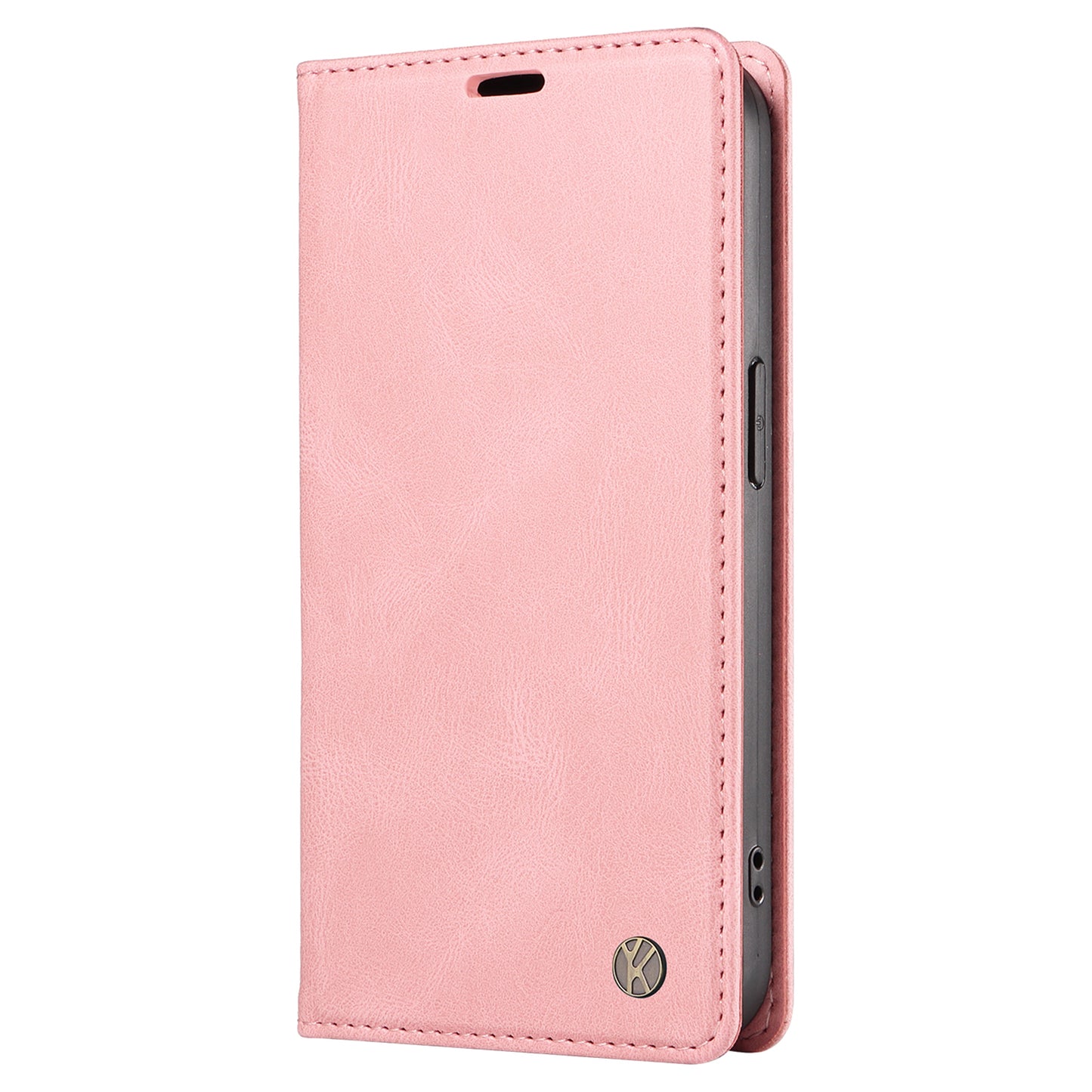 YIKATU YK-004 For Samsung Galaxy A16 5G / A16 4G Case Leather Skin-Touch Phone Cover Magnetic Auto-Absorbed - Pink