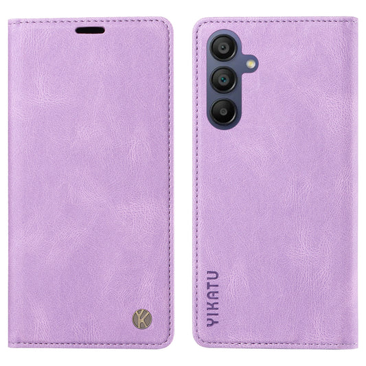 YIKATU YK-004 For Samsung Galaxy A16 5G / A16 4G Case Leather Skin-Touch Phone Cover Magnetic Auto-Absorbed - Purple