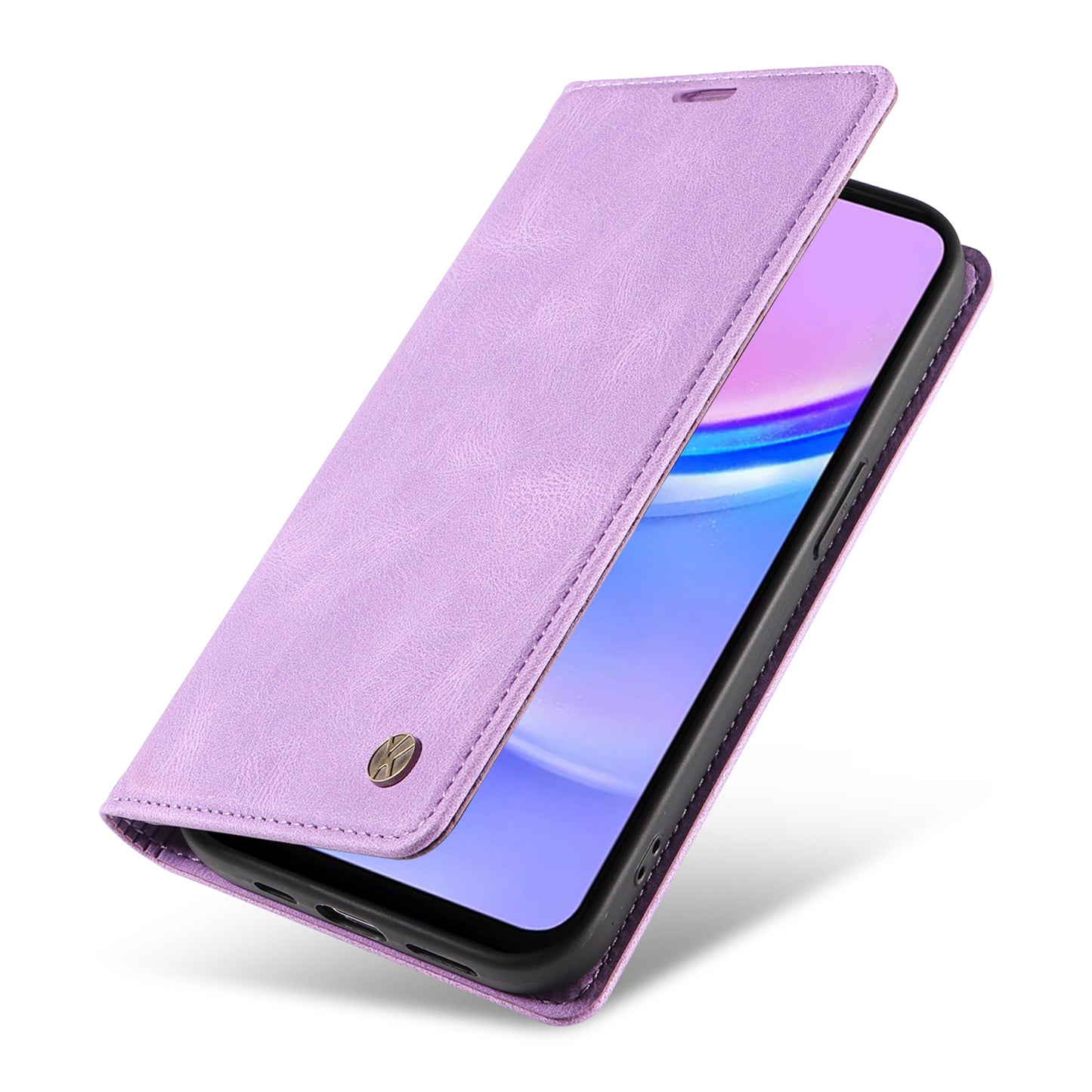 YIKATU YK-004 For Samsung Galaxy A16 5G / A16 4G Case Leather Skin-Touch Phone Cover Magnetic Auto-Absorbed - Purple