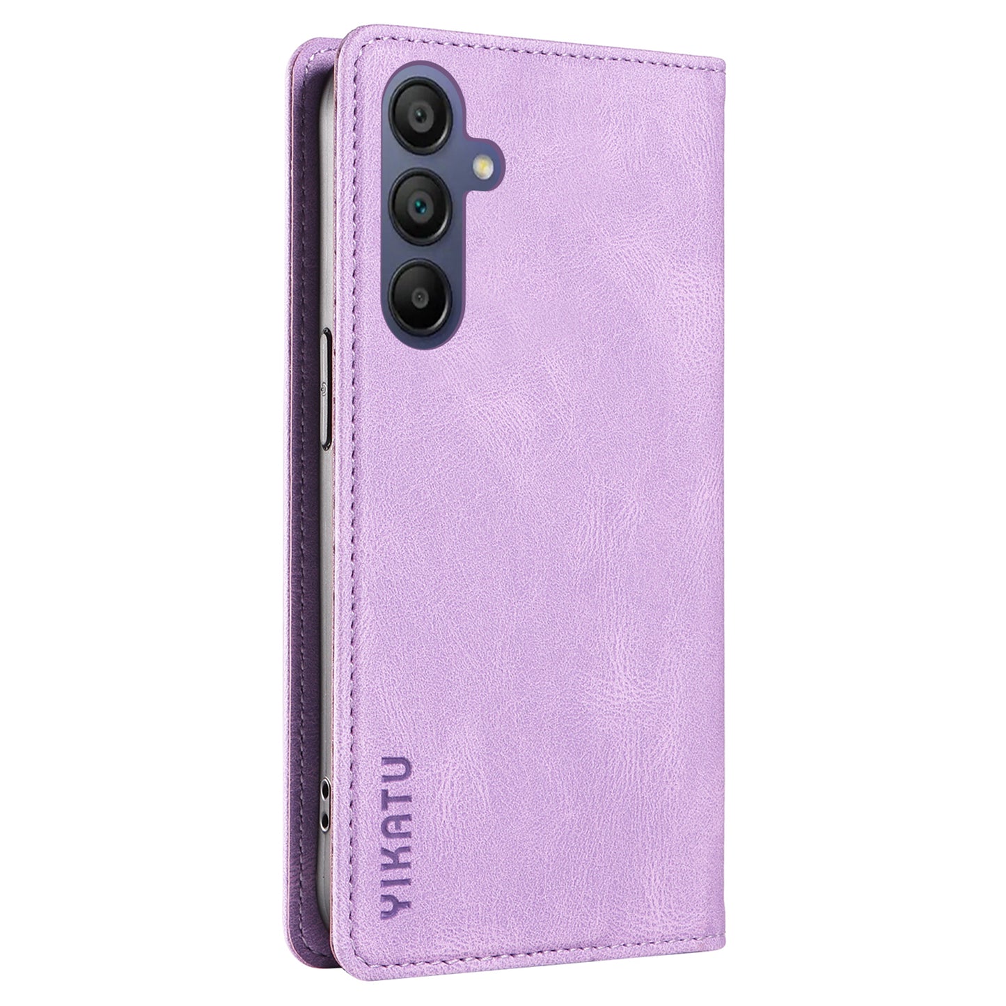 YIKATU YK-004 For Samsung Galaxy A16 5G / A16 4G Case Leather Skin-Touch Phone Cover Magnetic Auto-Absorbed - Purple
