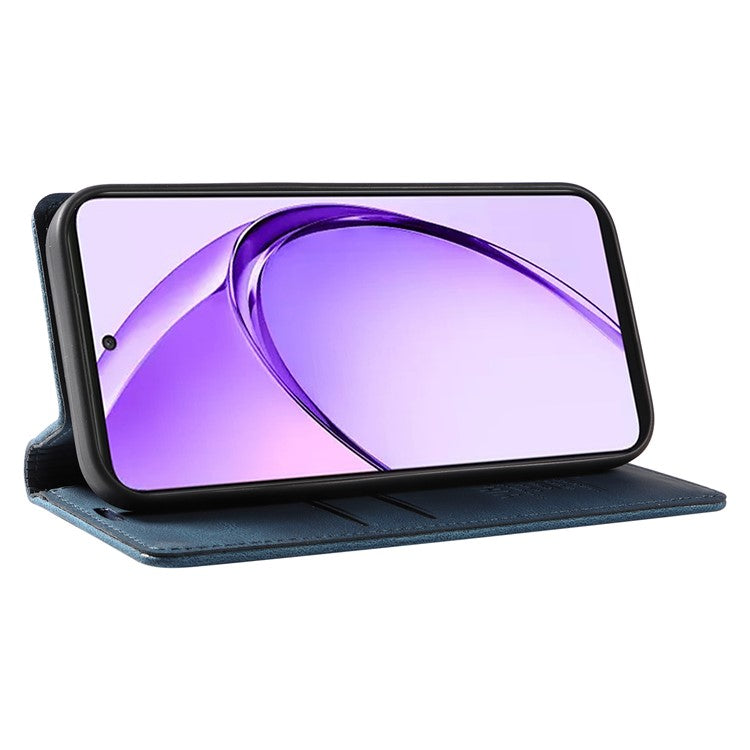 YIKATU YK-004 For Oppo A3 Pro (Global) 5G Case Leather Skin-Touch Phone Cover Magnetic Auto-Absorbed - Blue
