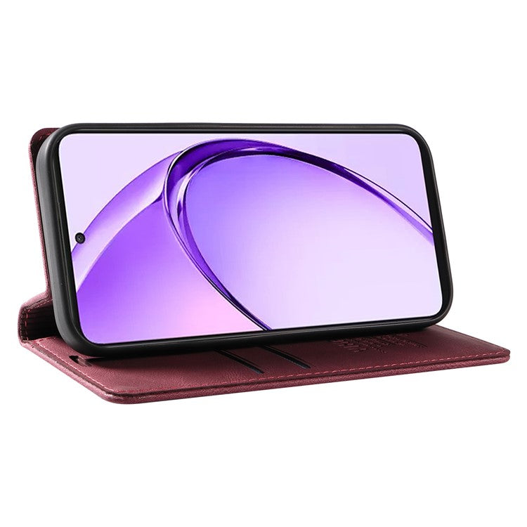 YIKATU YK-004 For Oppo A3 Pro (Global) 5G Case Leather Skin-Touch Phone Cover Magnetic Auto-Absorbed - Wine Red