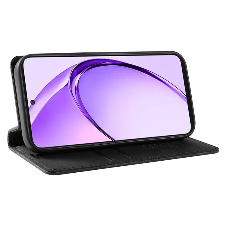 YIKATU YK-004 For Oppo A3 Pro (Global) 5G Case Leather Skin-Touch Phone Cover Magnetic Auto-Absorbed - Black