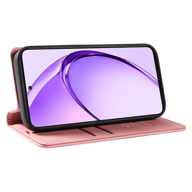 YIKATU YK-004 For Oppo A3 Pro (Global) 5G Case Leather Skin-Touch Phone Cover Magnetic Auto-Absorbed - Pink