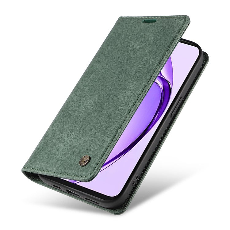 YIKATU YK-004 For Oppo A3 Pro (Global) 5G Case Leather Skin-Touch Phone Cover Magnetic Auto-Absorbed - Green