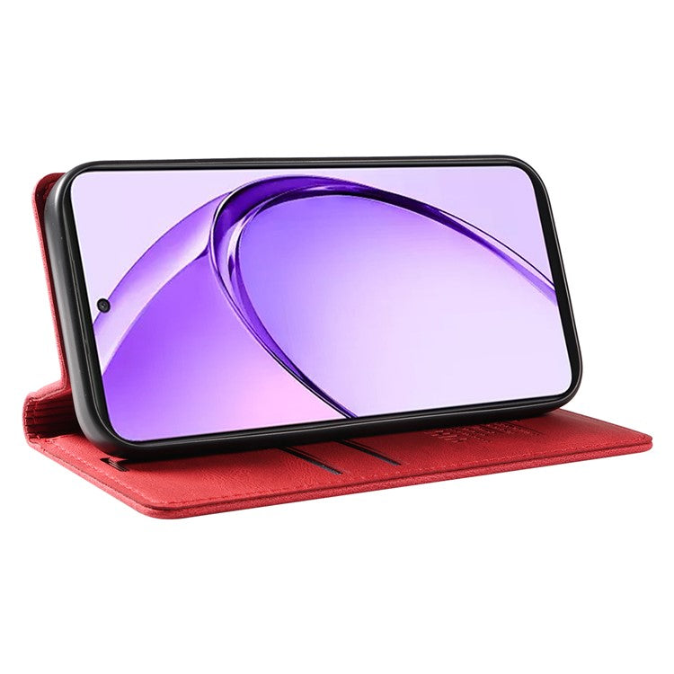 YIKATU YK-004 For Oppo A3 Pro (Global) 5G Case Leather Skin-Touch Phone Cover Magnetic Auto-Absorbed - Red