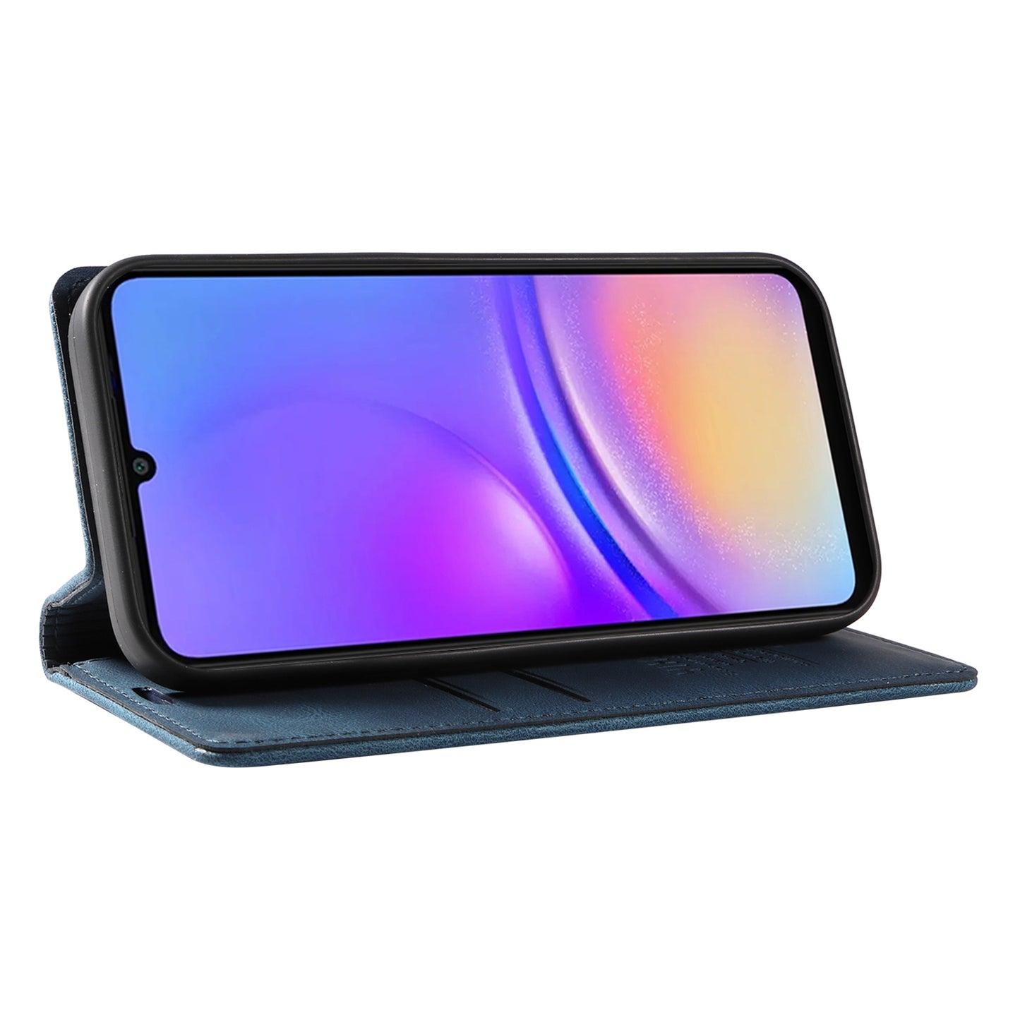 YIKATU YK-004 For Samsung Galaxy A06 Case Leather Skin-Touch Phone Cover Magnetic Auto-Absorbed - Blue