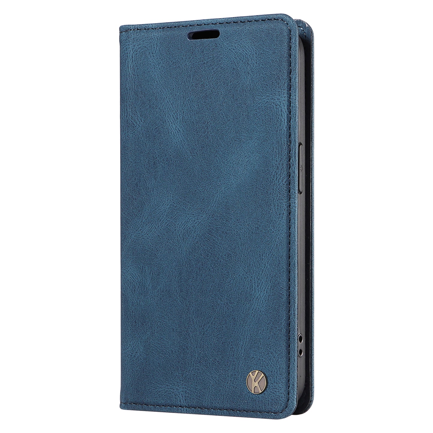 YIKATU YK-004 For Samsung Galaxy A06 Case Leather Skin-Touch Phone Cover Magnetic Auto-Absorbed - Blue