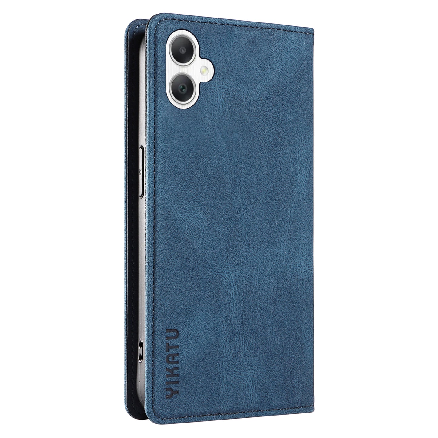 YIKATU YK-004 For Samsung Galaxy A06 Case Leather Skin-Touch Phone Cover Magnetic Auto-Absorbed - Blue