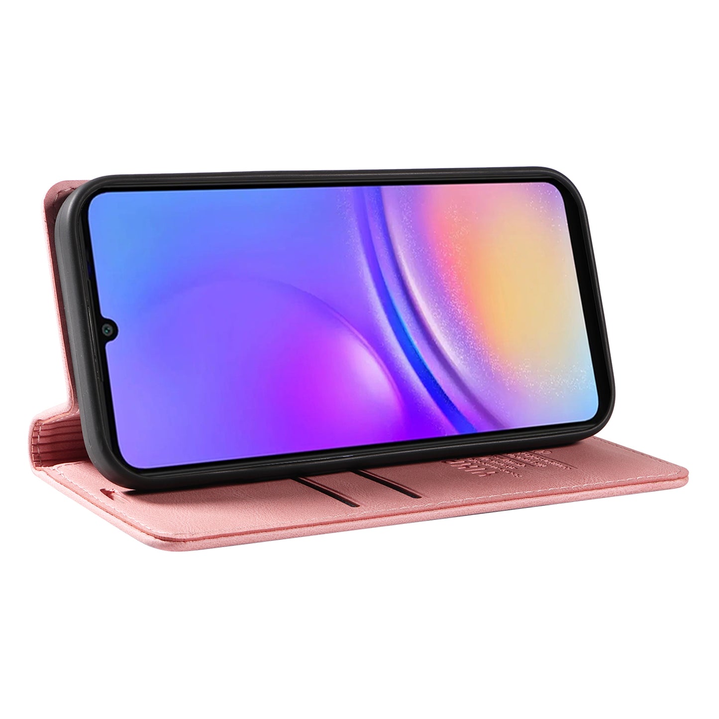 YIKATU YK-004 For Samsung Galaxy A06 Case Leather Skin-Touch Phone Cover Magnetic Auto-Absorbed - Pink
