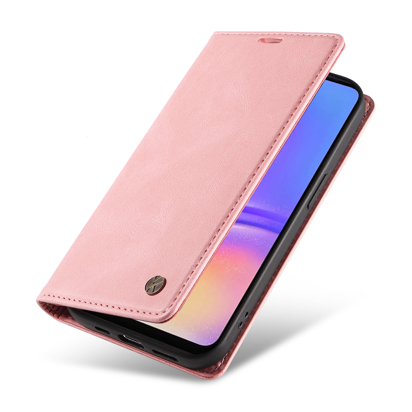 YIKATU YK-004 For Samsung Galaxy A06 Case Leather Skin-Touch Phone Cover Magnetic Auto-Absorbed - Pink