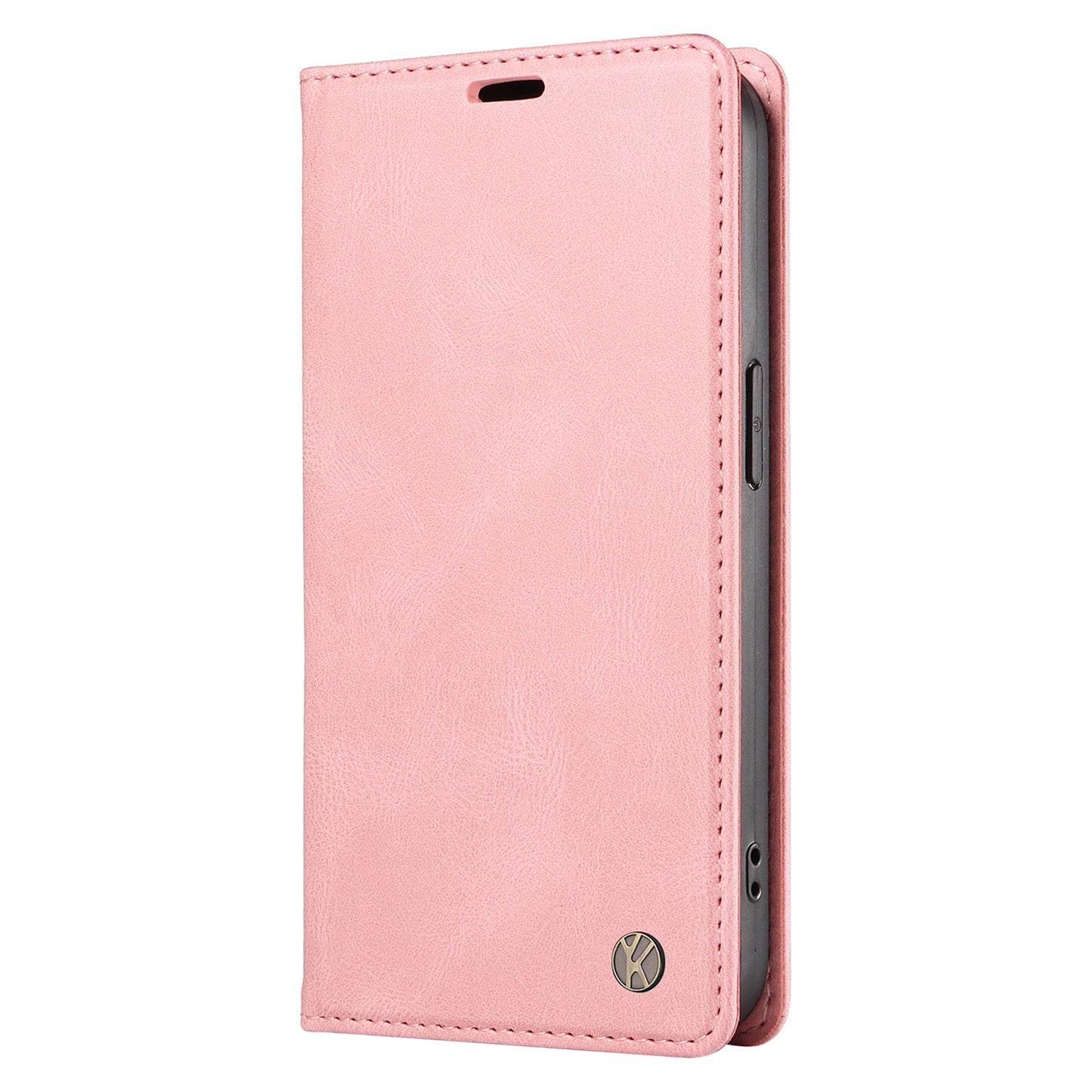 YIKATU YK-004 For Samsung Galaxy A06 Case Leather Skin-Touch Phone Cover Magnetic Auto-Absorbed - Pink