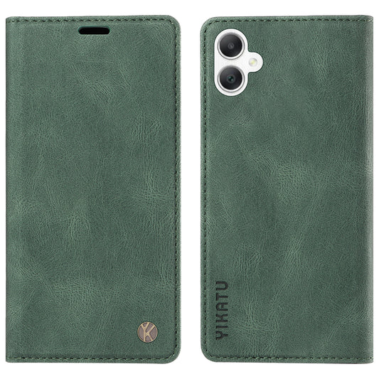 YIKATU YK-004 For Samsung Galaxy A06 Case Leather Skin-Touch Phone Cover Magnetic Auto-Absorbed - Green