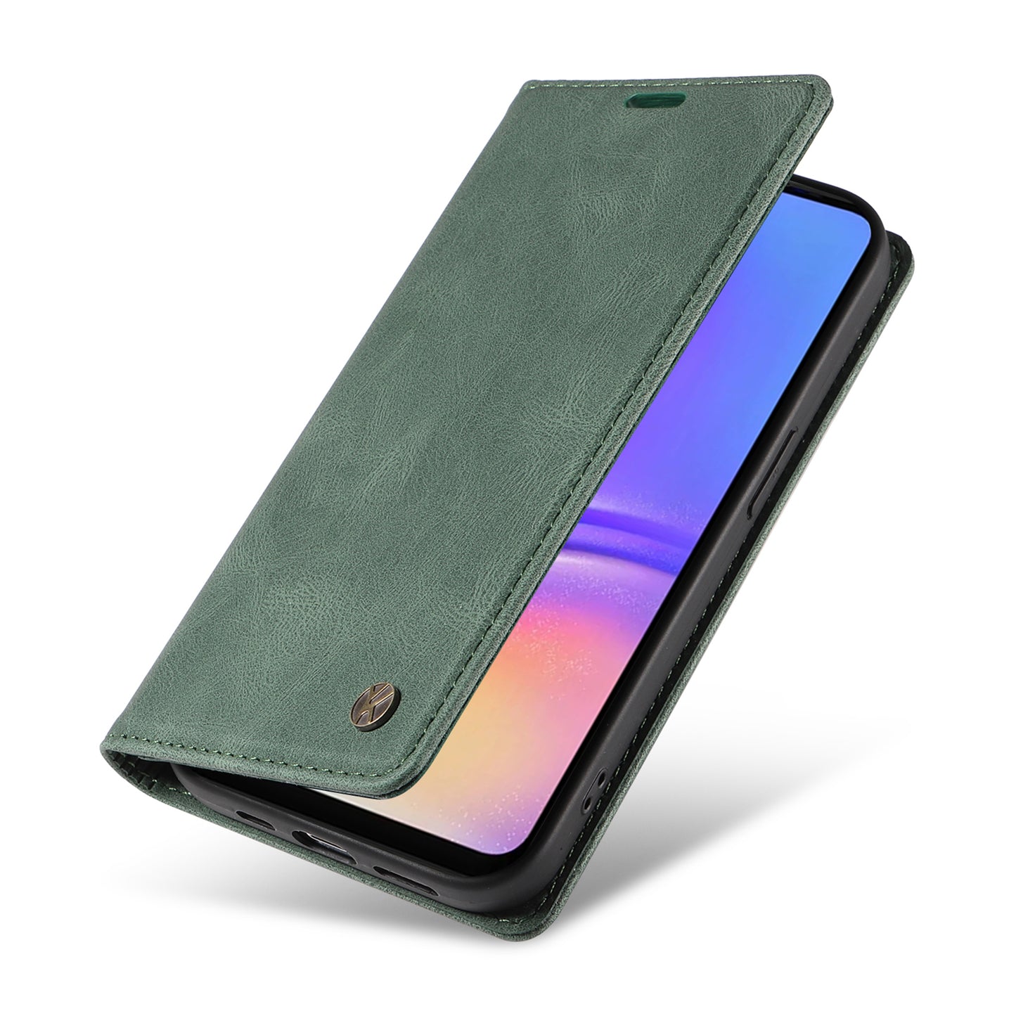 YIKATU YK-004 For Samsung Galaxy A06 Case Leather Skin-Touch Phone Cover Magnetic Auto-Absorbed - Green