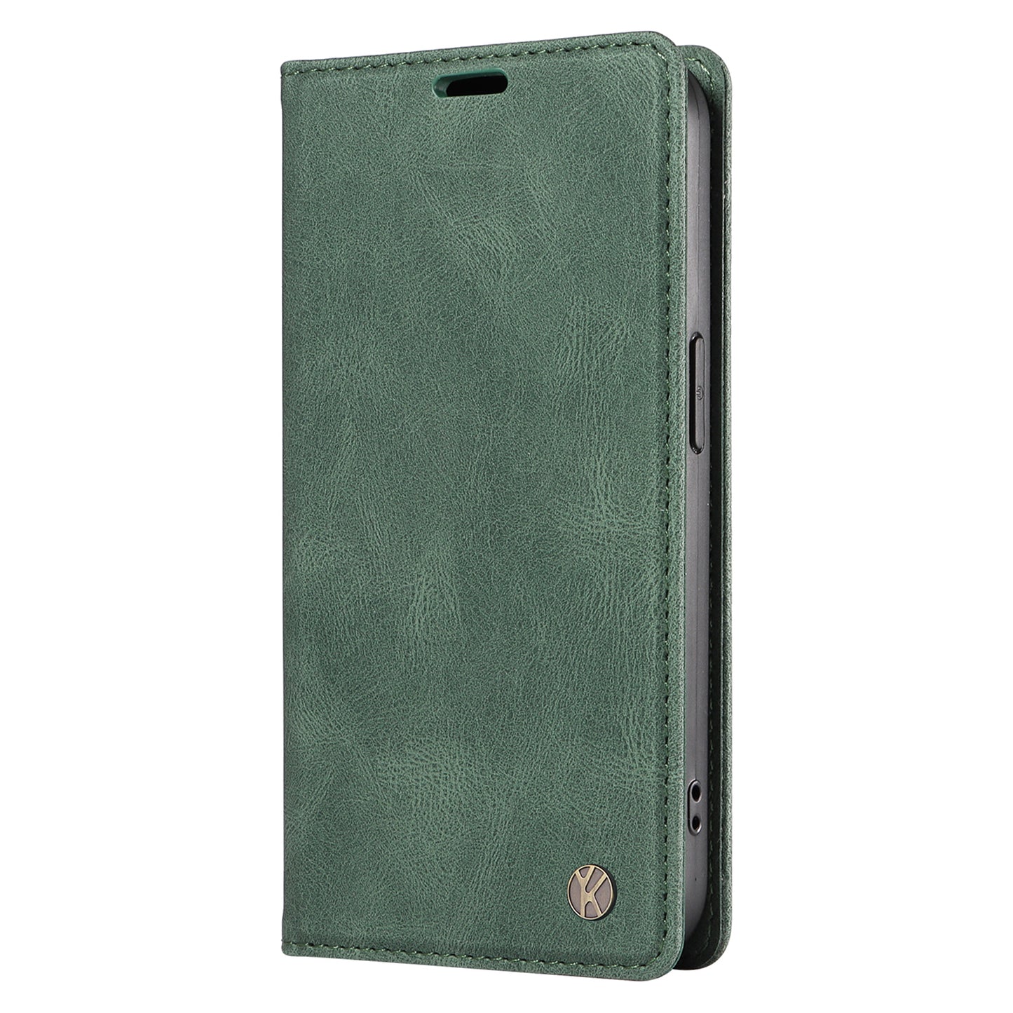 YIKATU YK-004 For Samsung Galaxy A06 Case Leather Skin-Touch Phone Cover Magnetic Auto-Absorbed - Green