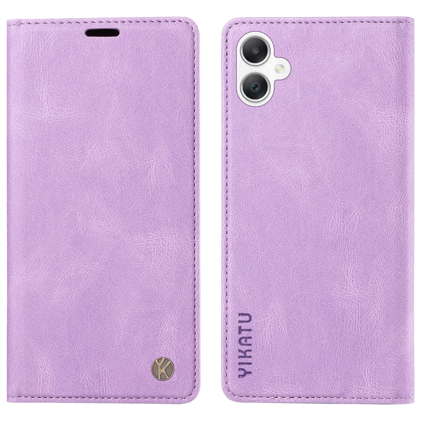 YIKATU YK-004 For Samsung Galaxy A06 Case Leather Skin-Touch Phone Cover Magnetic Auto-Absorbed - Purple