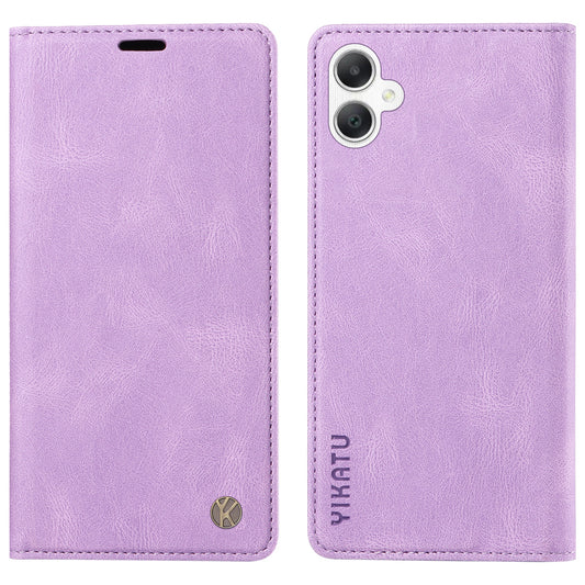 YIKATU YK-004 For Samsung Galaxy A06 Case Leather Skin-Touch Phone Cover Magnetic Auto-Absorbed - Purple