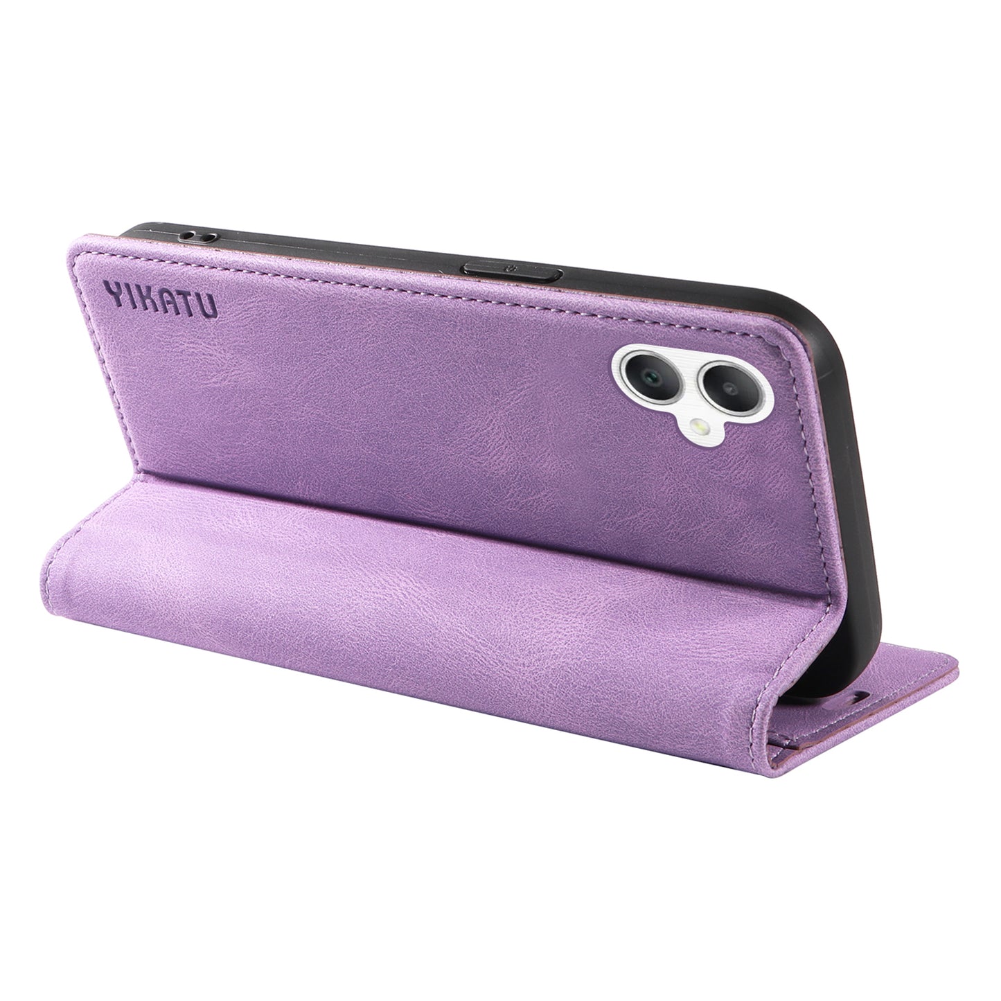 YIKATU YK-004 For Samsung Galaxy A06 Case Leather Skin-Touch Phone Cover Magnetic Auto-Absorbed - Purple