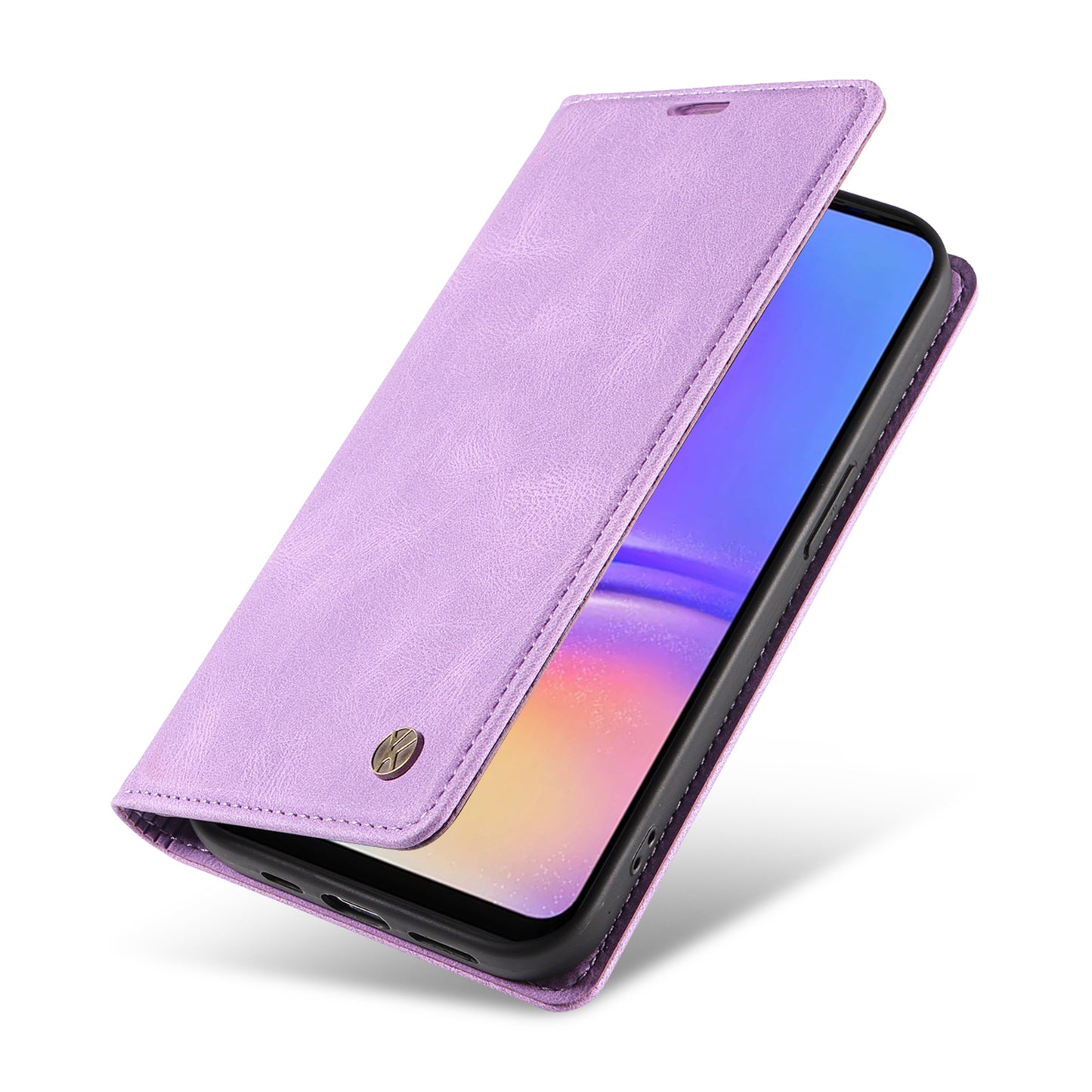 YIKATU YK-004 For Samsung Galaxy A06 Case Leather Skin-Touch Phone Cover Magnetic Auto-Absorbed - Purple