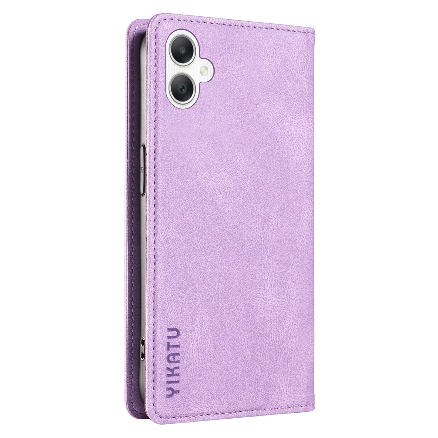 YIKATU YK-004 For Samsung Galaxy A06 Case Leather Skin-Touch Phone Cover Magnetic Auto-Absorbed - Purple