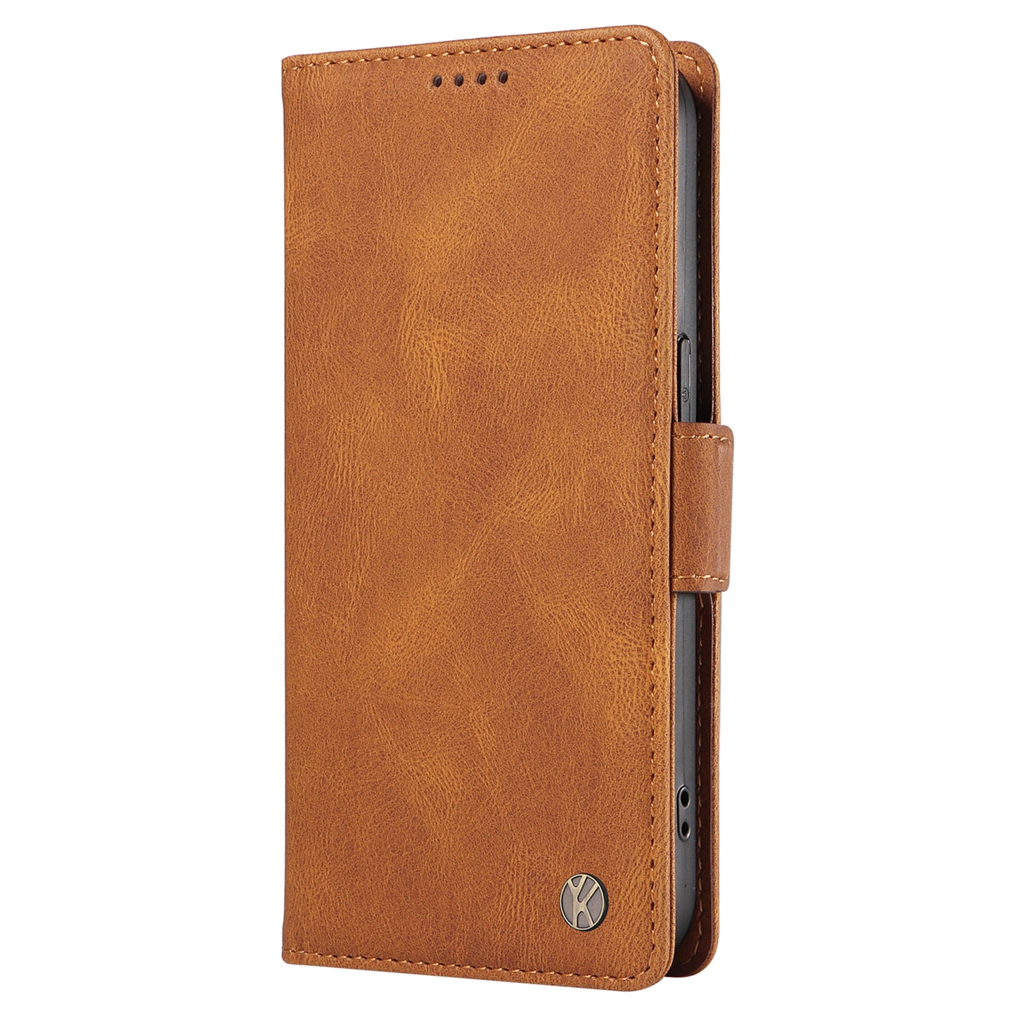 YIKATU YK-005 For Samsung Galaxy A16 5G / A16 4G Case PU Leather Wallet Phone Cover Skin Touch Feeling - Brown