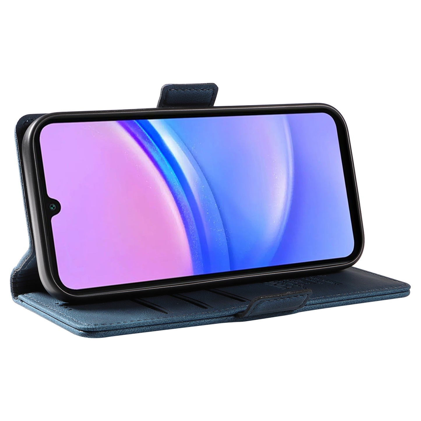 YIKATU YK-005 For Samsung Galaxy A16 5G / A16 4G Case PU Leather Wallet Phone Cover Skin Touch Feeling - Blue