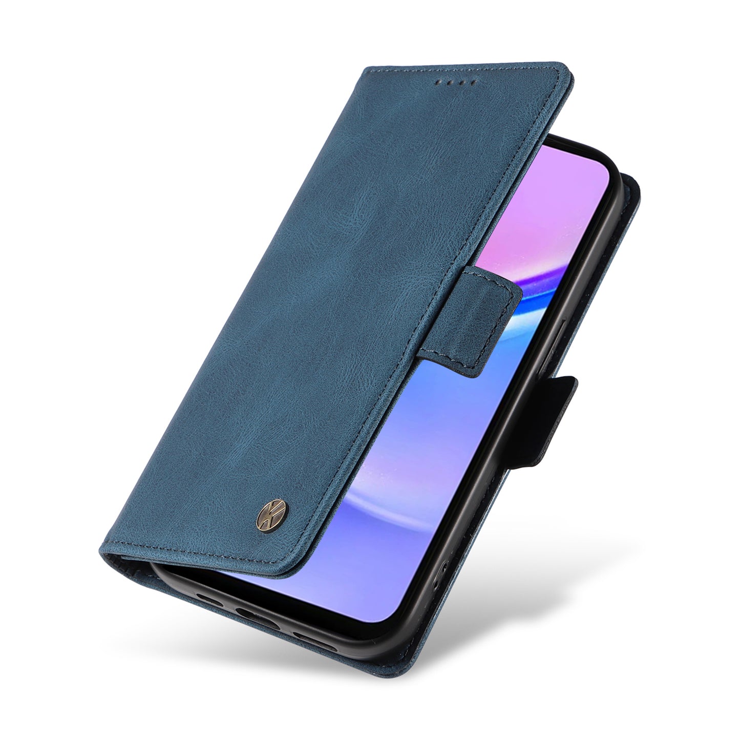 YIKATU YK-005 For Samsung Galaxy A16 5G / A16 4G Case PU Leather Wallet Phone Cover Skin Touch Feeling - Blue