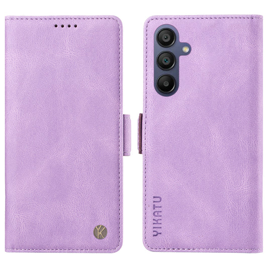 YIKATU YK-005 For Samsung Galaxy A16 5G / A16 4G Case PU Leather Wallet Phone Cover Skin Touch Feeling - Purple