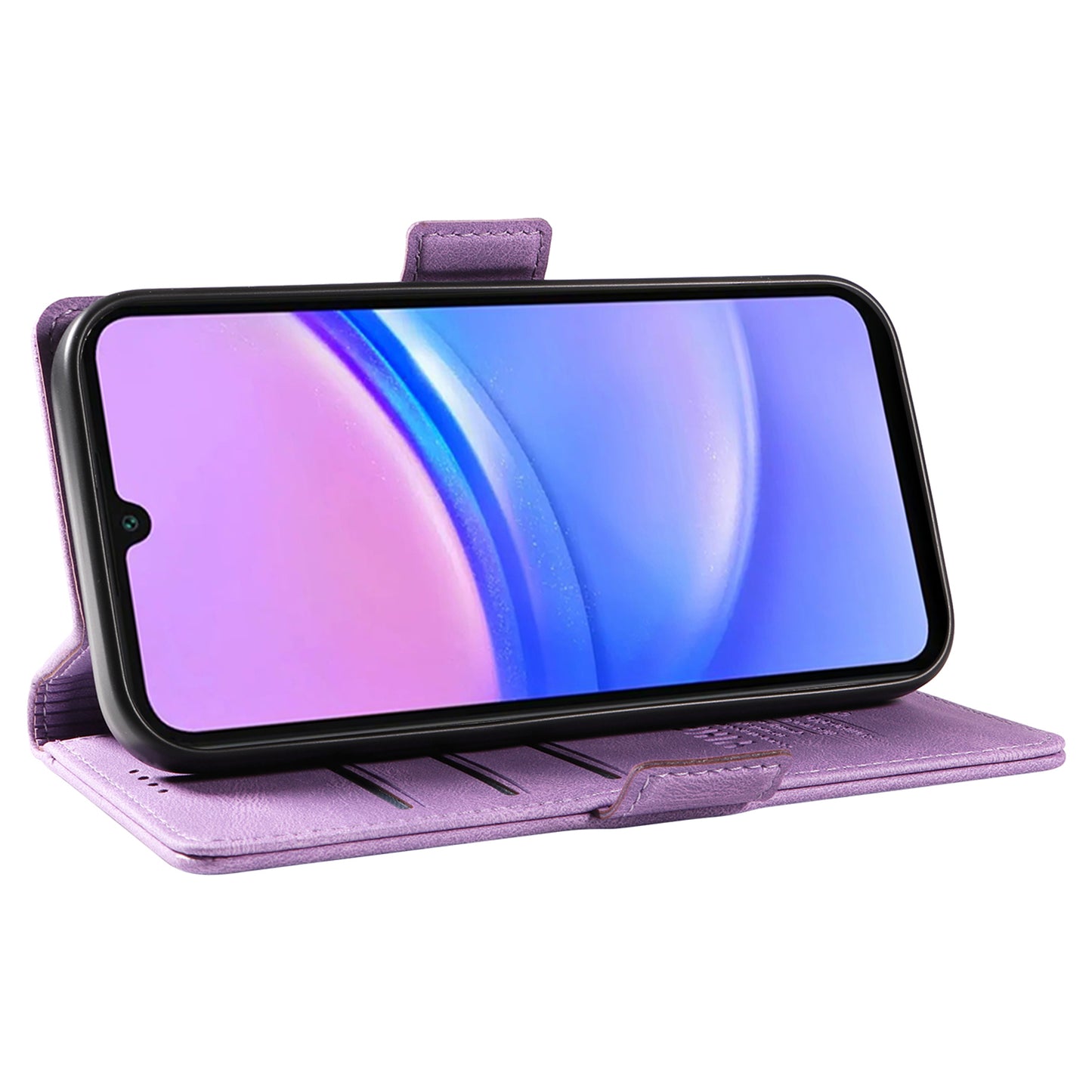 YIKATU YK-005 For Samsung Galaxy A16 5G / A16 4G Case PU Leather Wallet Phone Cover Skin Touch Feeling - Purple