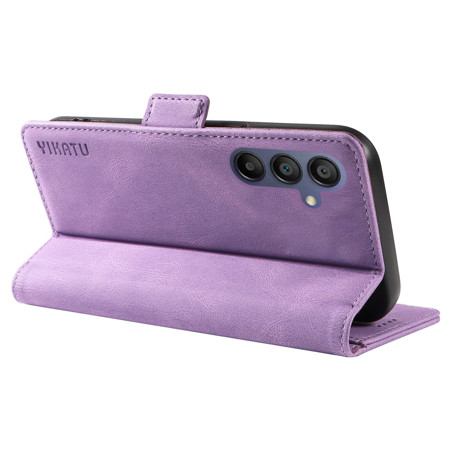 YIKATU YK-005 For Samsung Galaxy A16 5G / A16 4G Case PU Leather Wallet Phone Cover Skin Touch Feeling - Purple