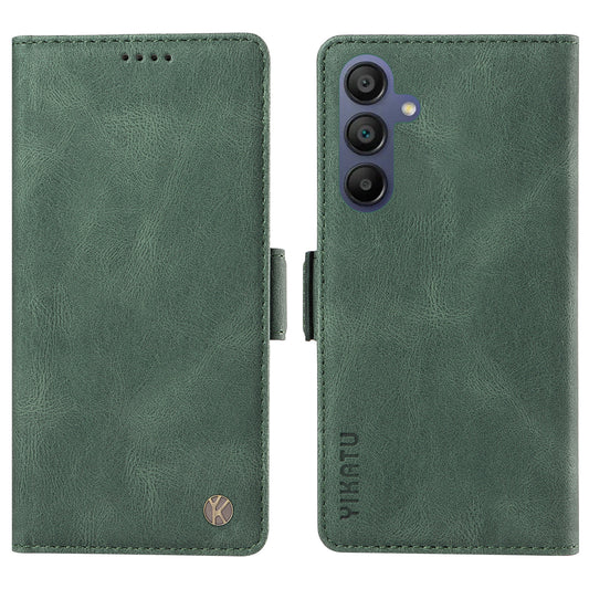 YIKATU YK-005 For Samsung Galaxy A16 5G / A16 4G Case PU Leather Wallet Phone Cover Skin Touch Feeling - Green