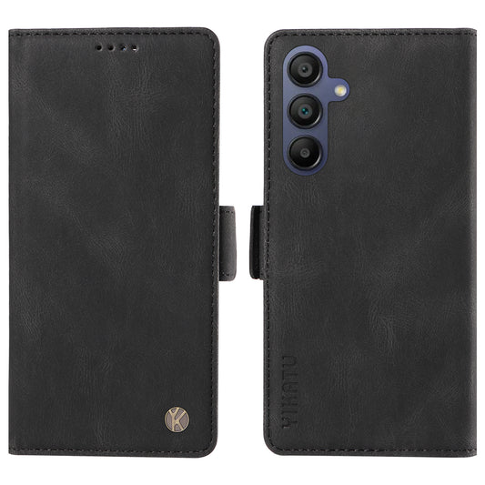 YIKATU YK-005 For Samsung Galaxy A16 5G / A16 4G Case PU Leather Wallet Phone Cover Skin Touch Feeling - Black
