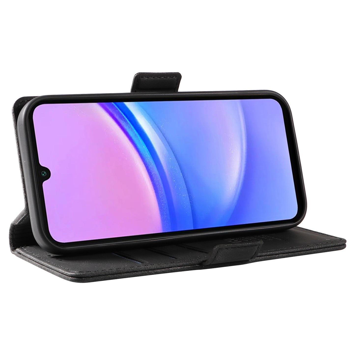 YIKATU YK-005 For Samsung Galaxy A16 5G / A16 4G Case PU Leather Wallet Phone Cover Skin Touch Feeling - Black