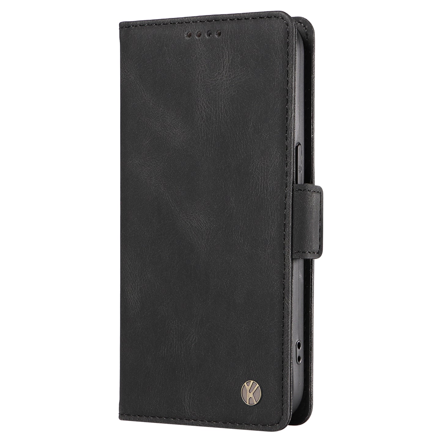 YIKATU YK-005 For Samsung Galaxy A16 5G / A16 4G Case PU Leather Wallet Phone Cover Skin Touch Feeling - Black