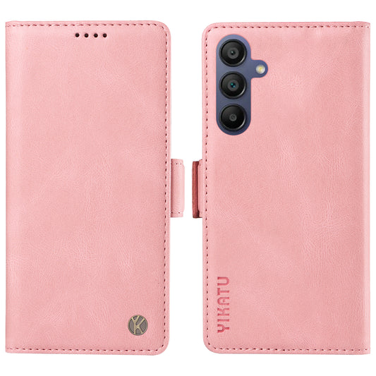 YIKATU YK-005 For Samsung Galaxy A16 5G / A16 4G Case PU Leather Wallet Phone Cover Skin Touch Feeling - Pink