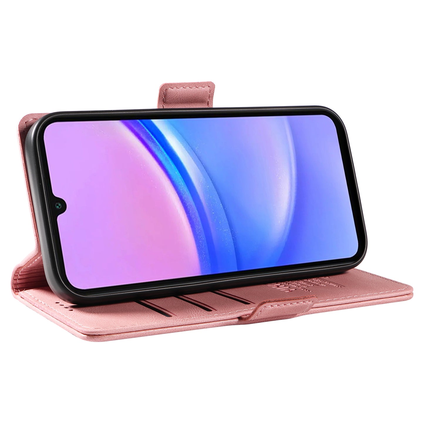 YIKATU YK-005 For Samsung Galaxy A16 5G / A16 4G Case PU Leather Wallet Phone Cover Skin Touch Feeling - Pink