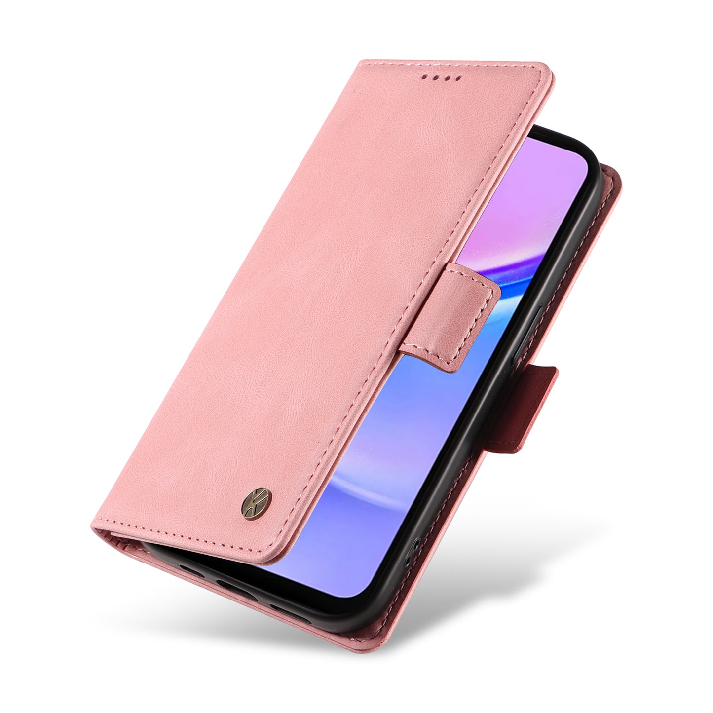 YIKATU YK-005 For Samsung Galaxy A16 5G / A16 4G Case PU Leather Wallet Phone Cover Skin Touch Feeling - Pink