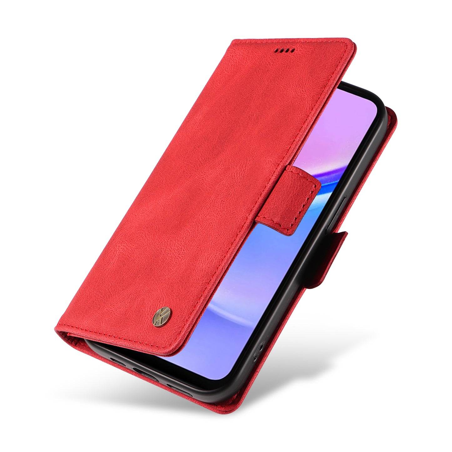 YIKATU YK-005 For Samsung Galaxy A16 5G / A16 4G Case PU Leather Wallet Phone Cover Skin Touch Feeling - Red