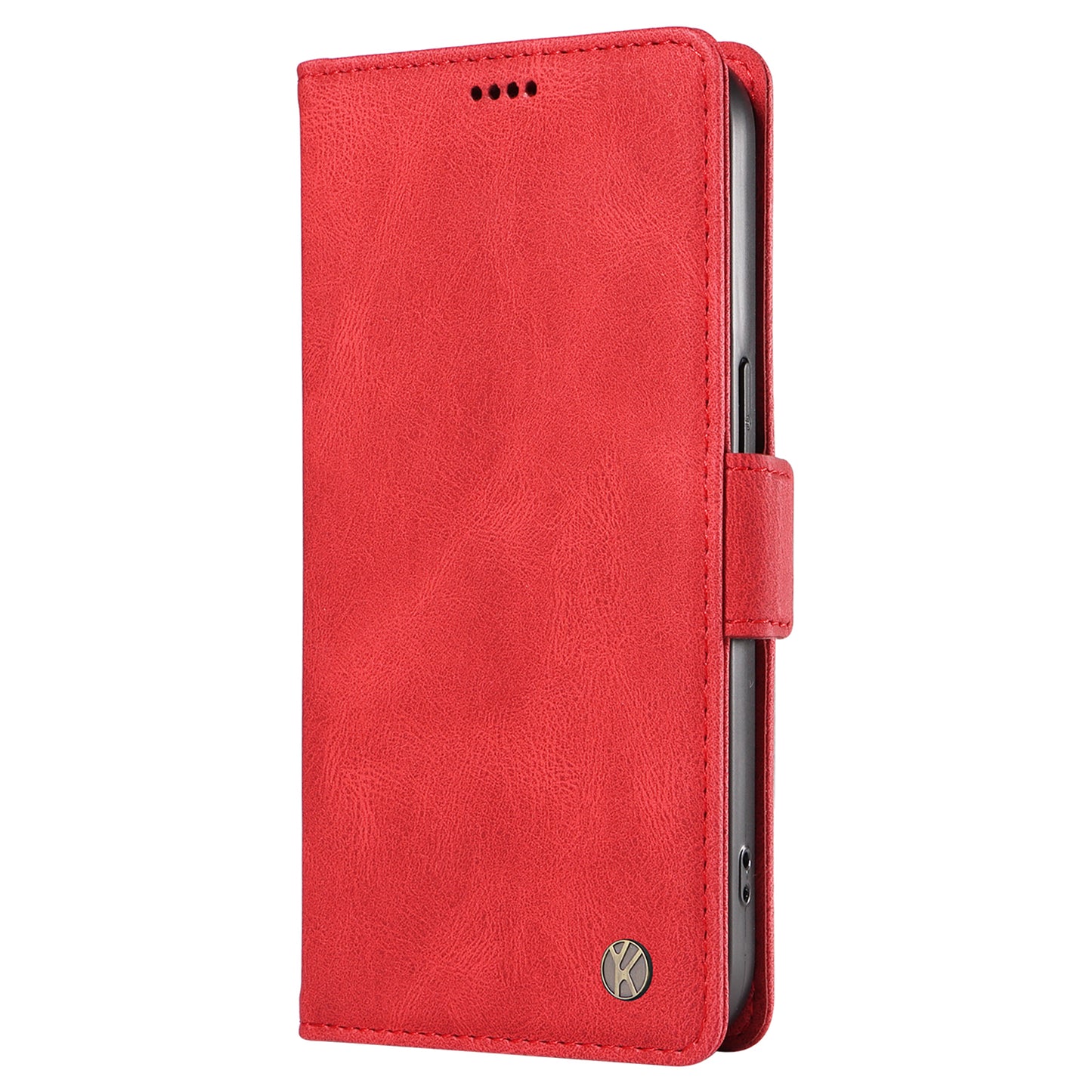 YIKATU YK-005 For Samsung Galaxy A16 5G / A16 4G Case PU Leather Wallet Phone Cover Skin Touch Feeling - Red