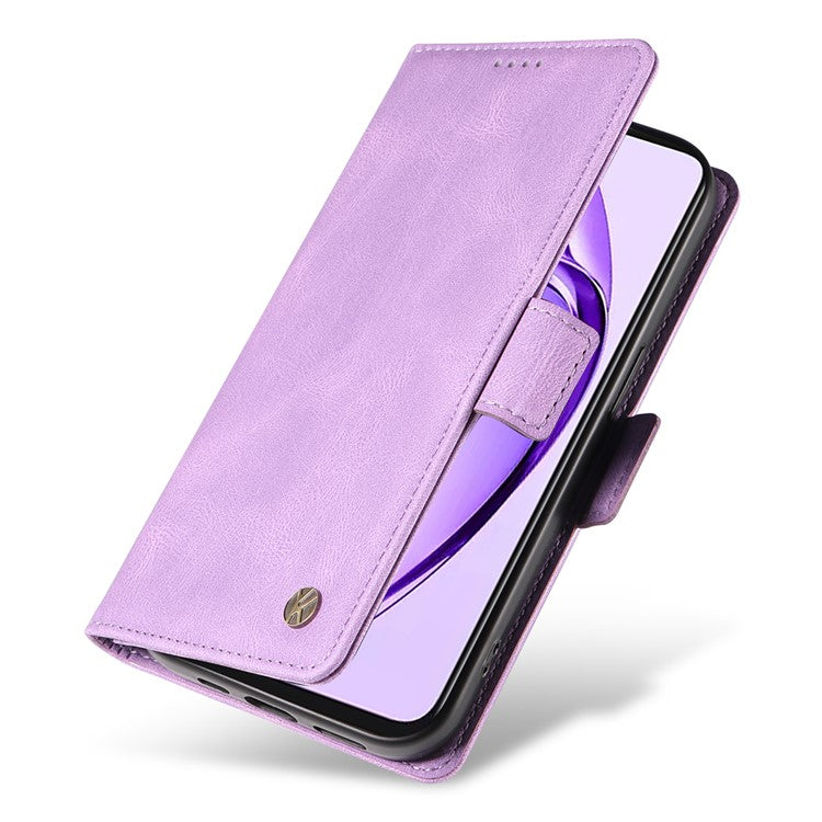 YIKATU YK-005 For Oppo A3 Pro (Global) 5G Case PU Leather Wallet Phone Cover Skin Touch Feeling - Purple