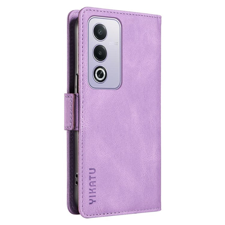 YIKATU YK-005 For Oppo A3 Pro (Global) 5G Case PU Leather Wallet Phone Cover Skin Touch Feeling - Purple