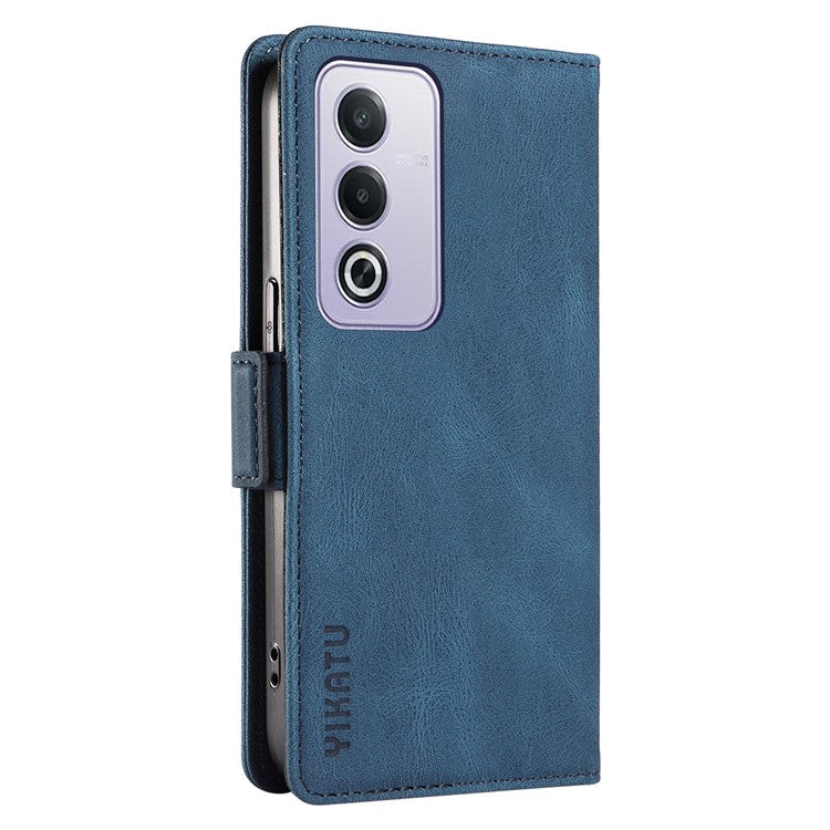YIKATU YK-005 For Oppo A3 Pro (Global) 5G Case PU Leather Wallet Phone Cover Skin Touch Feeling - Blue