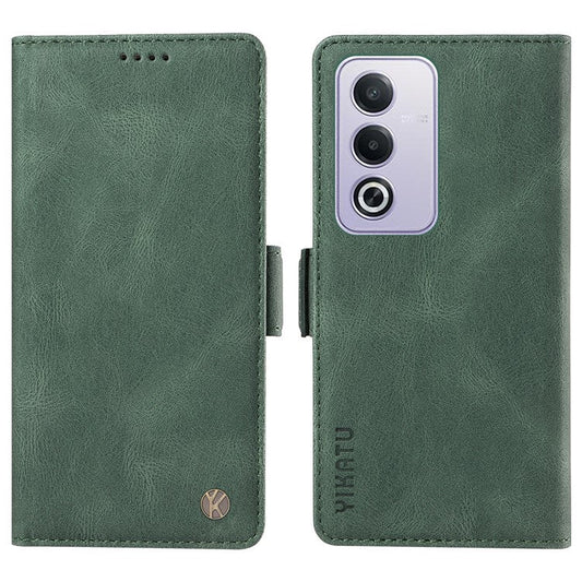 YIKATU YK-005 For Oppo A3 Pro (Global) 5G Case PU Leather Wallet Phone Cover Skin Touch Feeling - Green