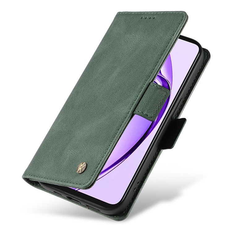 YIKATU YK-005 For Oppo A3 Pro (Global) 5G Case PU Leather Wallet Phone Cover Skin Touch Feeling - Green