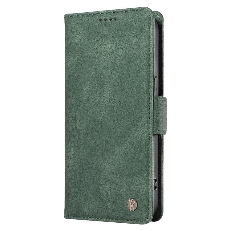 YIKATU YK-005 For Oppo A3 Pro (Global) 5G Case PU Leather Wallet Phone Cover Skin Touch Feeling - Green