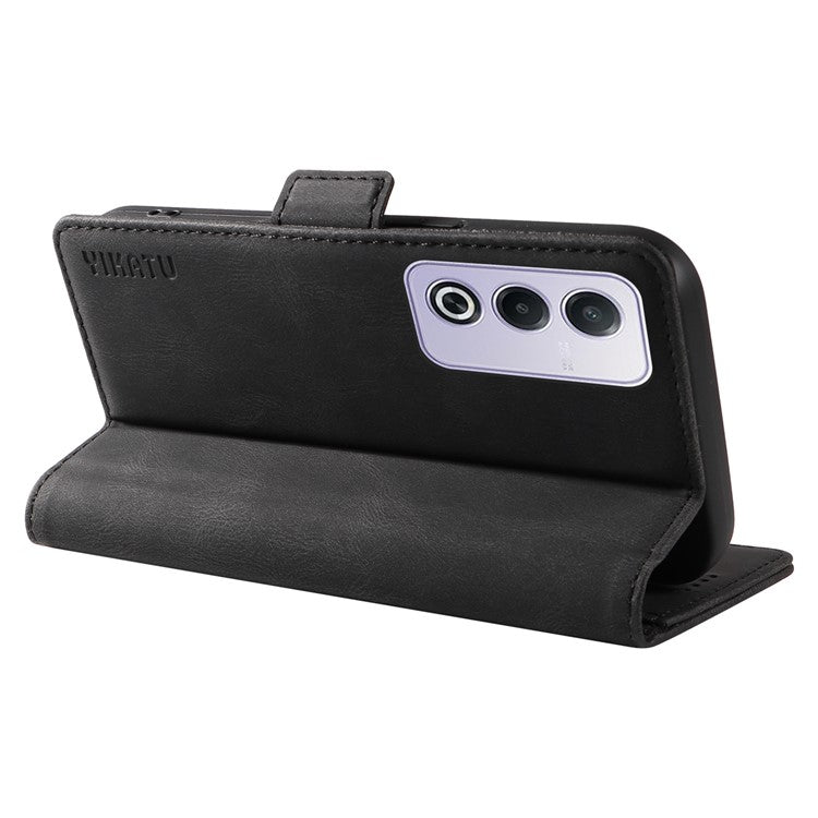 YIKATU YK-005 For Oppo A3 Pro (Global) 5G Case PU Leather Wallet Phone Cover Skin Touch Feeling - Black